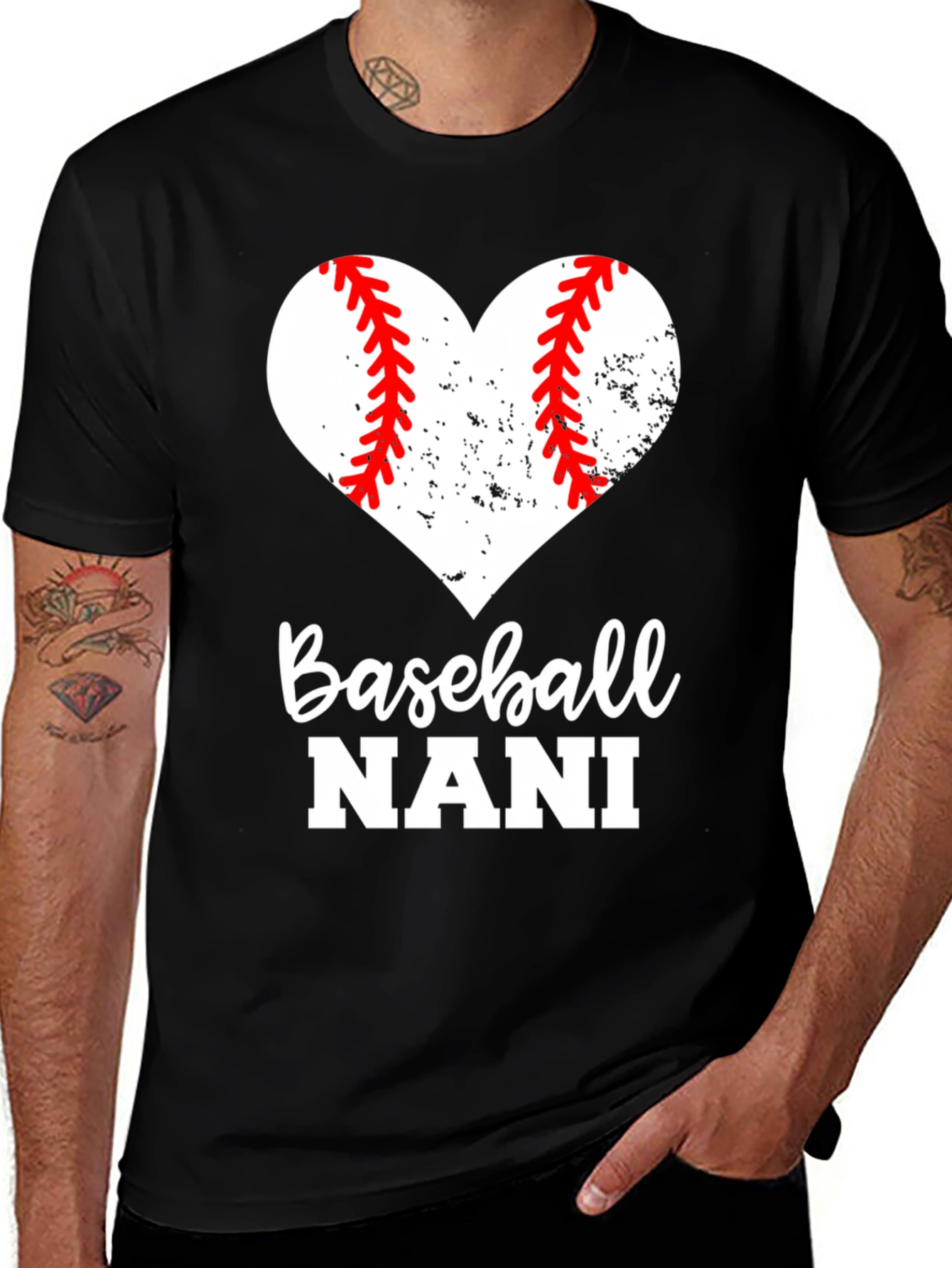 Variant 12 of Baseball NANI Heart T-Shirt