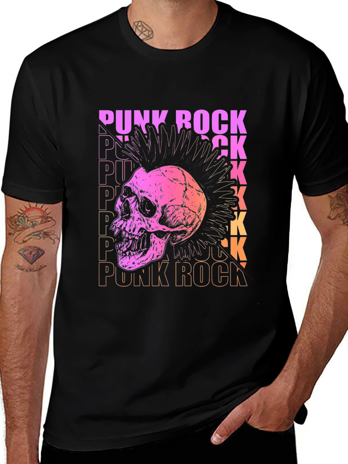 Variant 26 of Punk Rock Skull Graphic T-Shirt