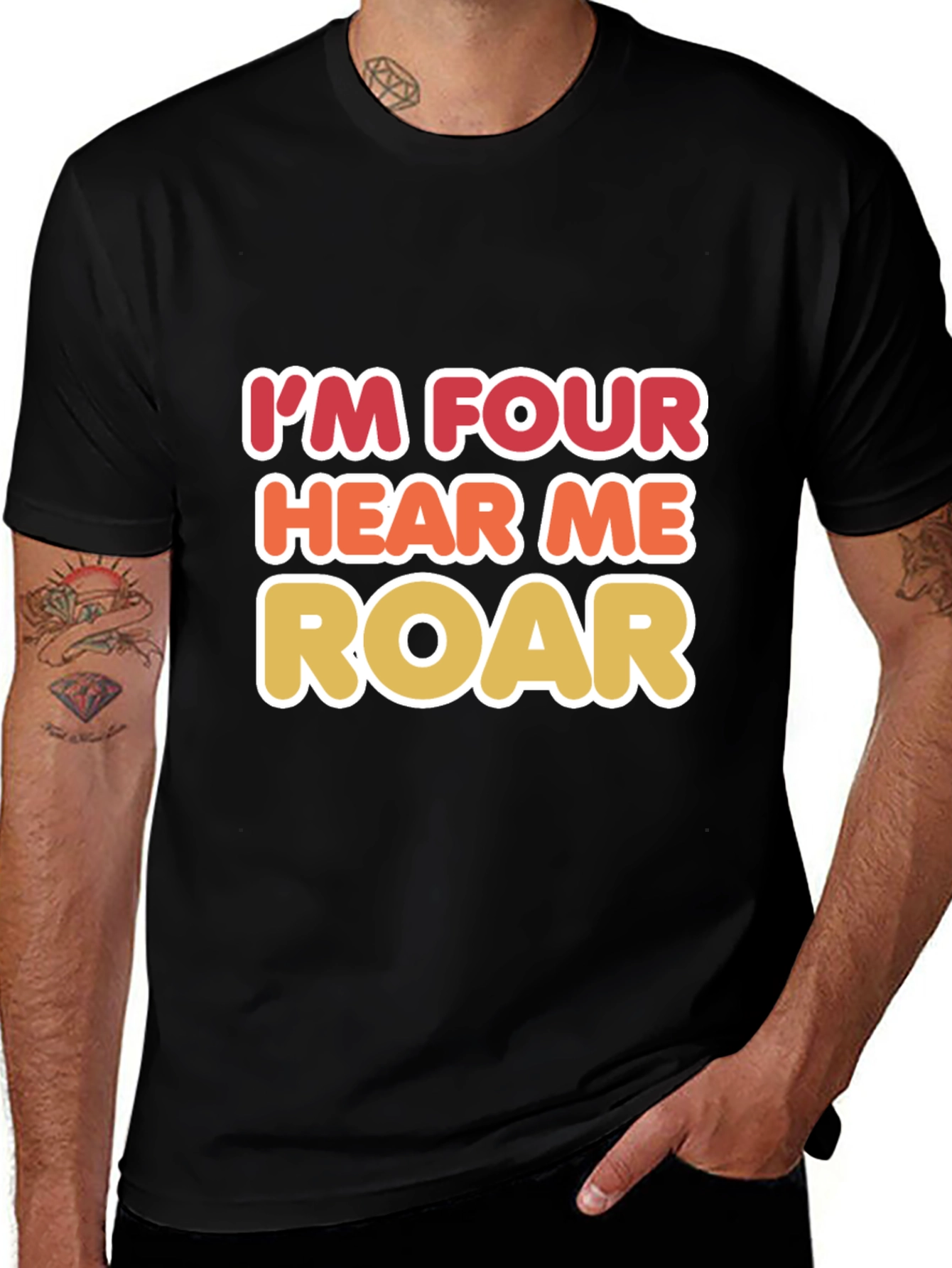 Variant 25 of I'm Four Hear Me Roar Birthday T-Shirt