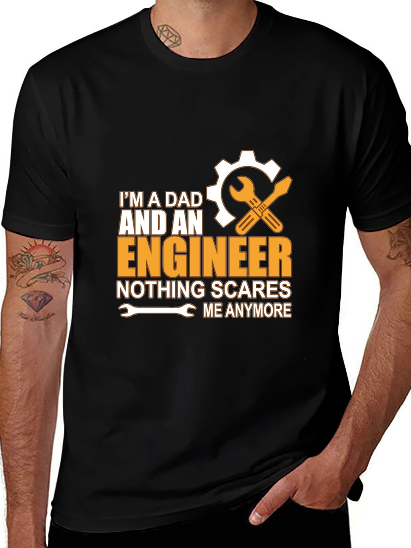 Variant 5 of Dad and Engineer Graphic T-Shirt
