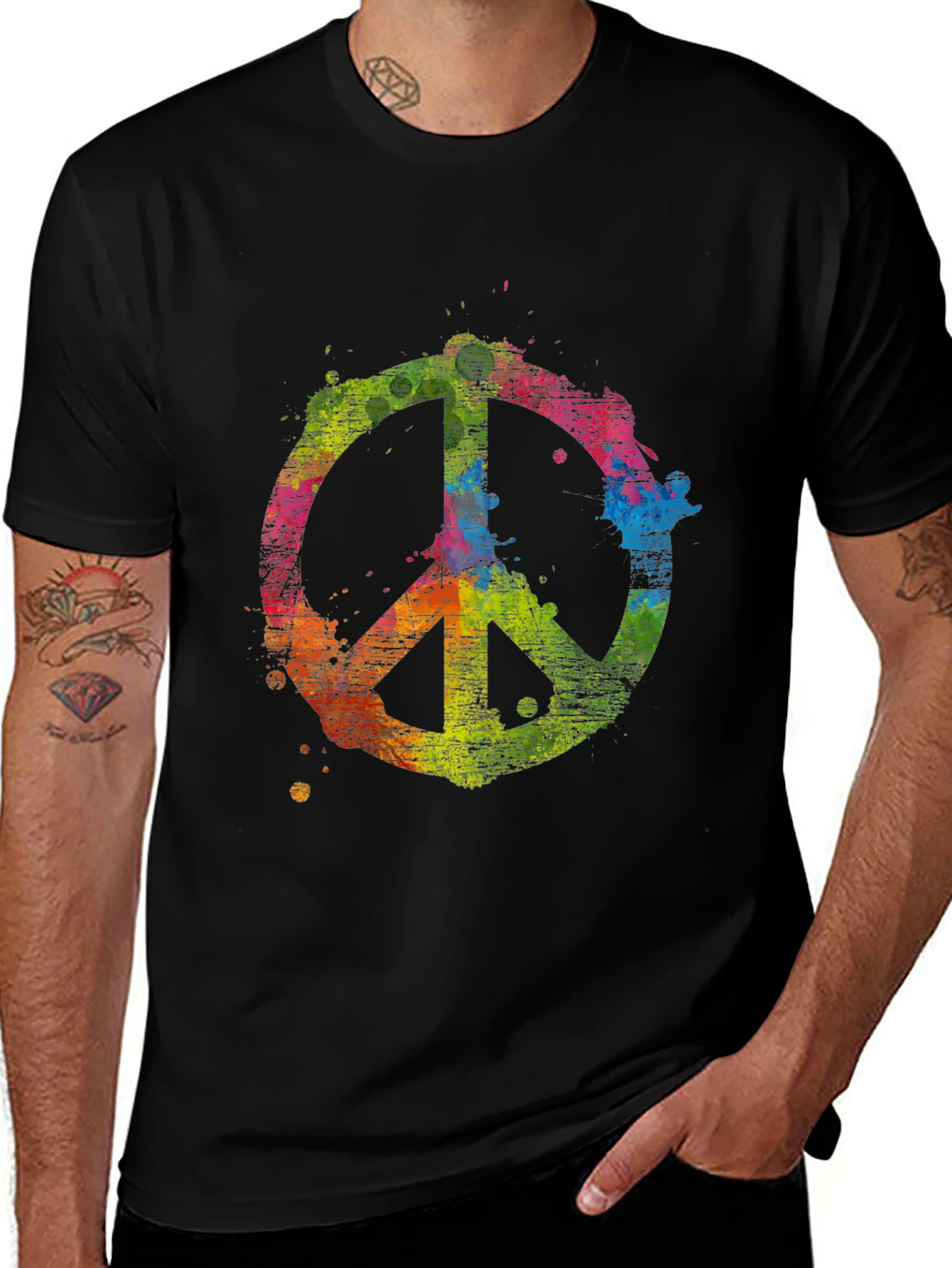 Variant 29 of Peace Sign Colorful T-Shirt