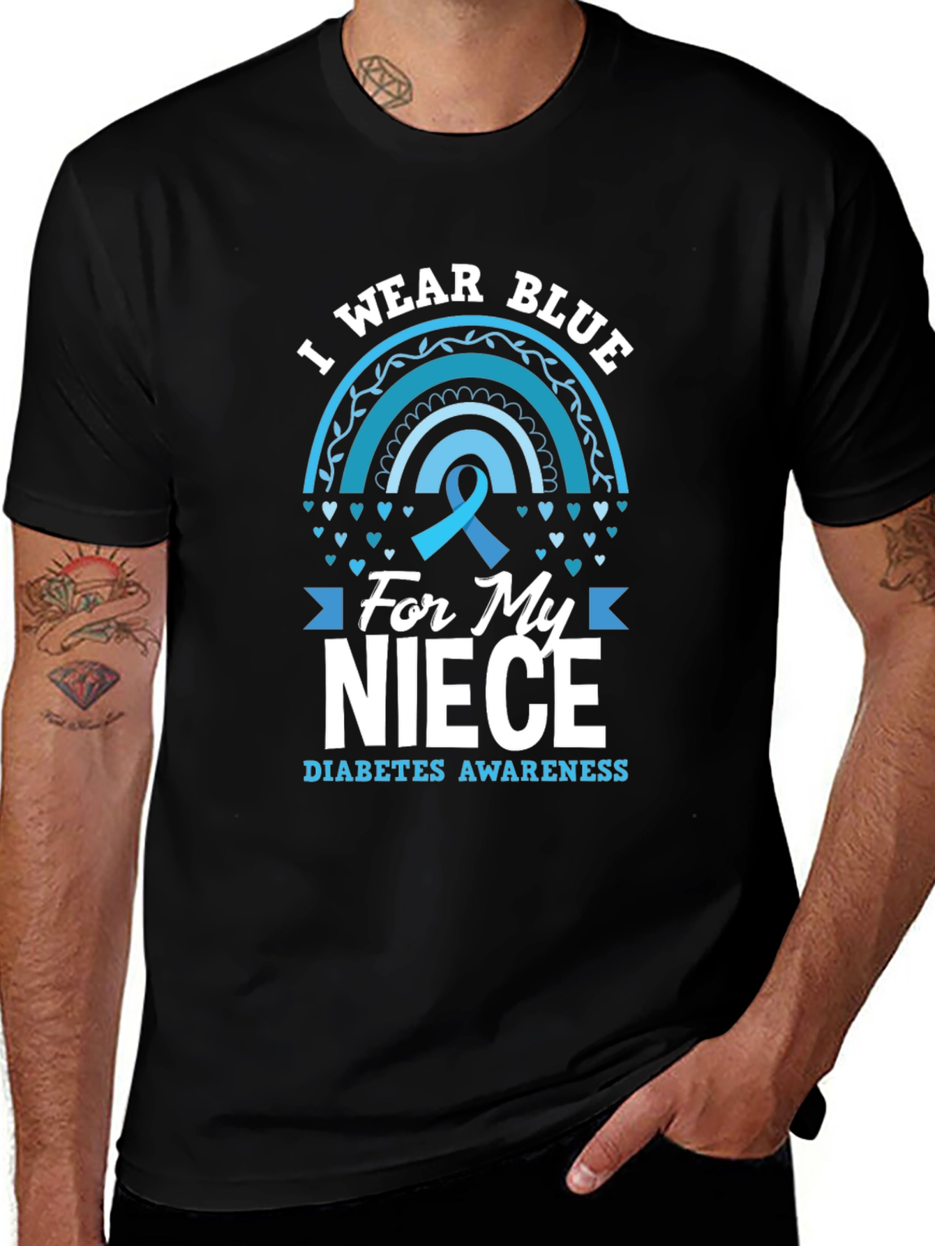 Variant 29 of I Wear Blue for My Niece Diabetes Awareness T-Shirt