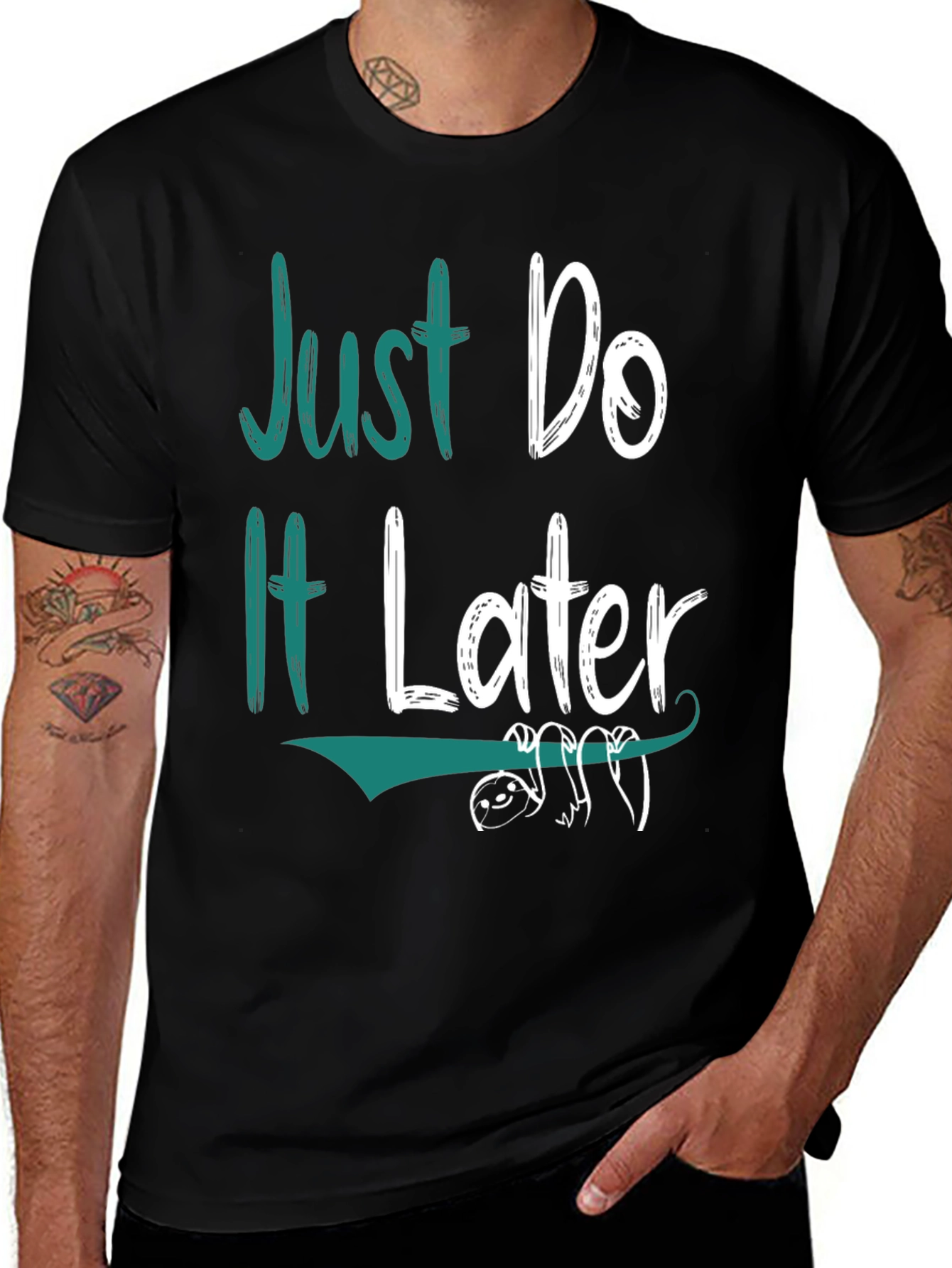 Variant 9 of Just Do It Later Sloth Graphic Tee
