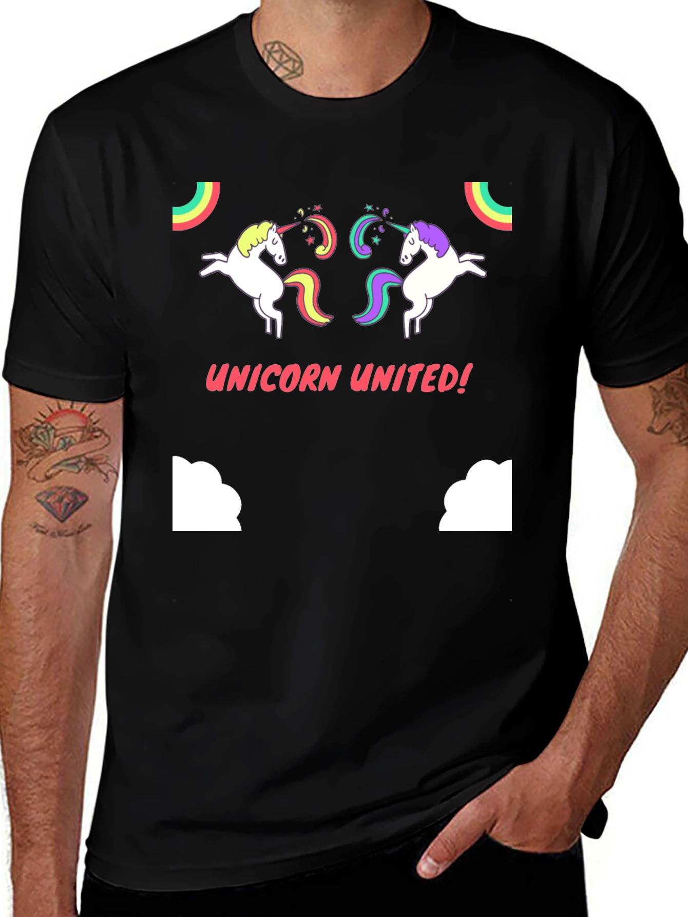 Variant 22 of Unicorn United! Graphic Tee - Black