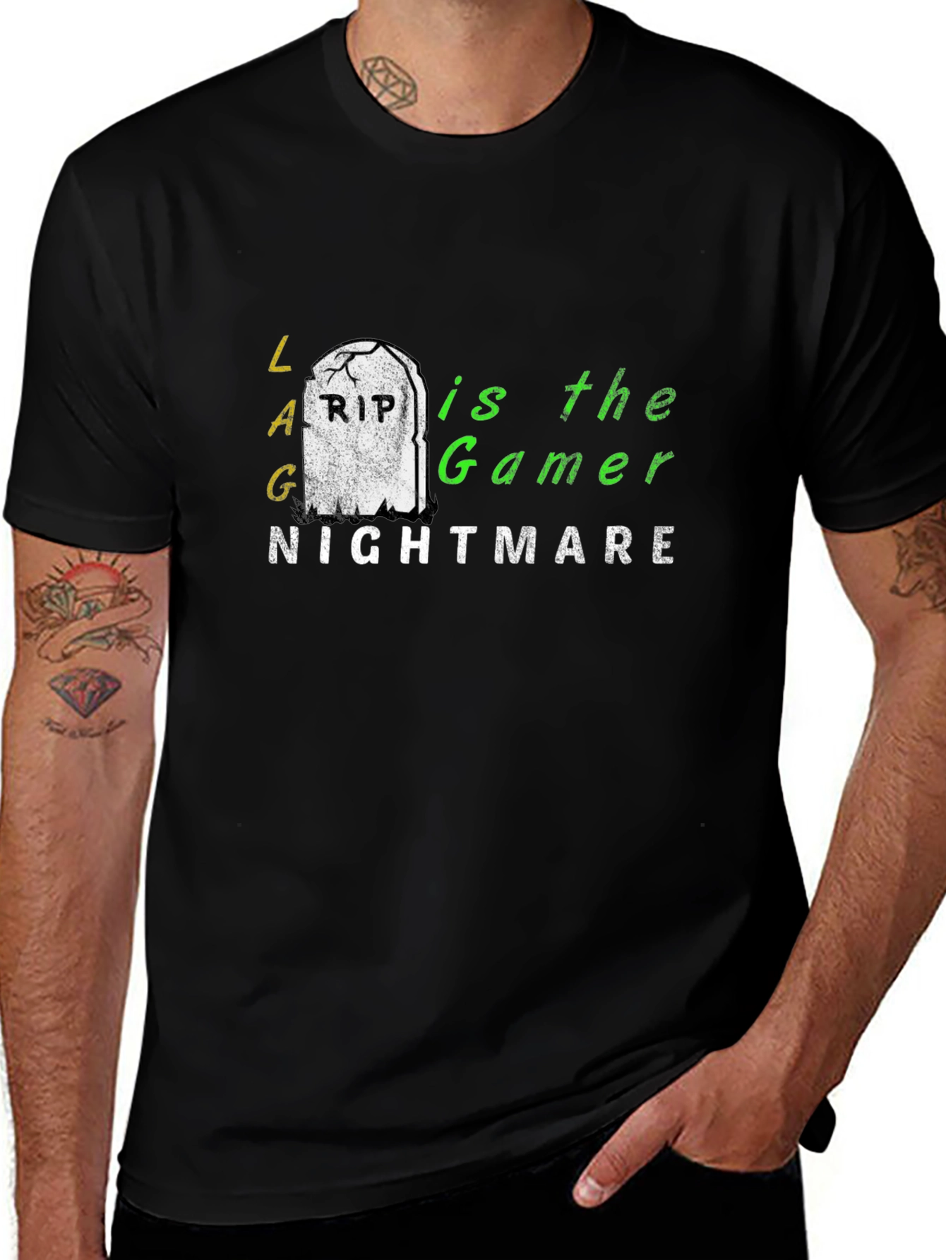 Variant 9 of LAG is the Gamer Nightmare T-Shirt - Black