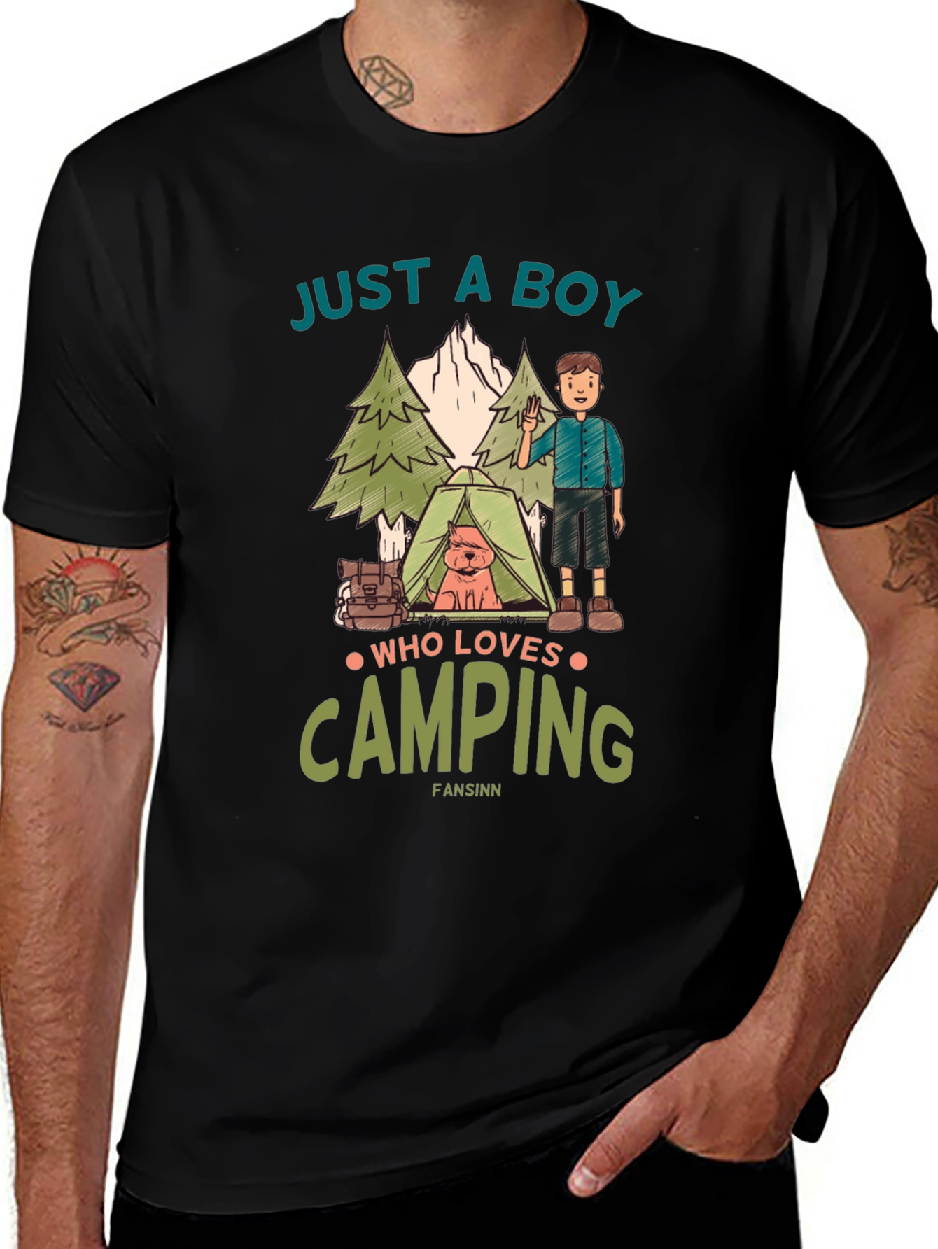 Variant 18 of Boy Who Loves Camping T-Shirt