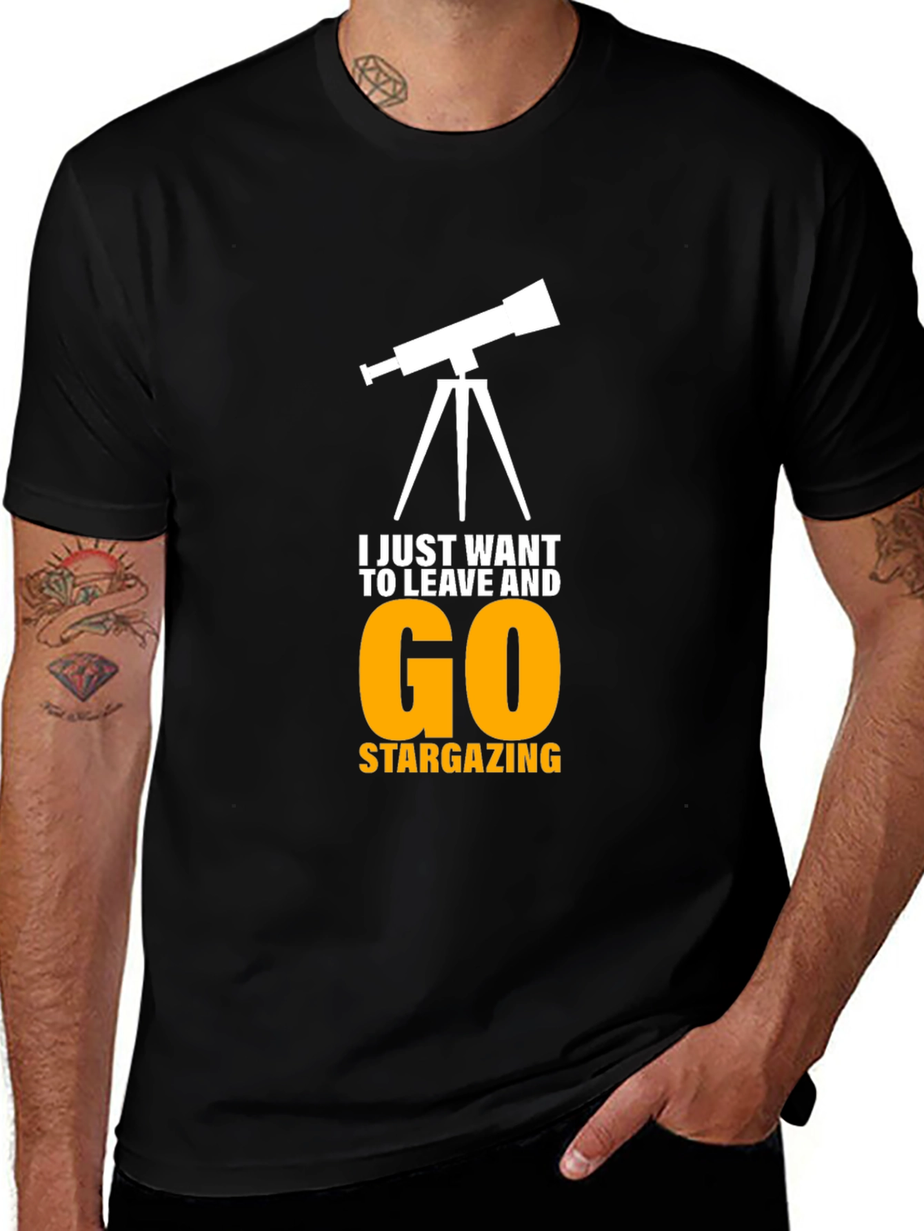 Variant 16 of Stargazing T-Shirt - Leave and Go Design