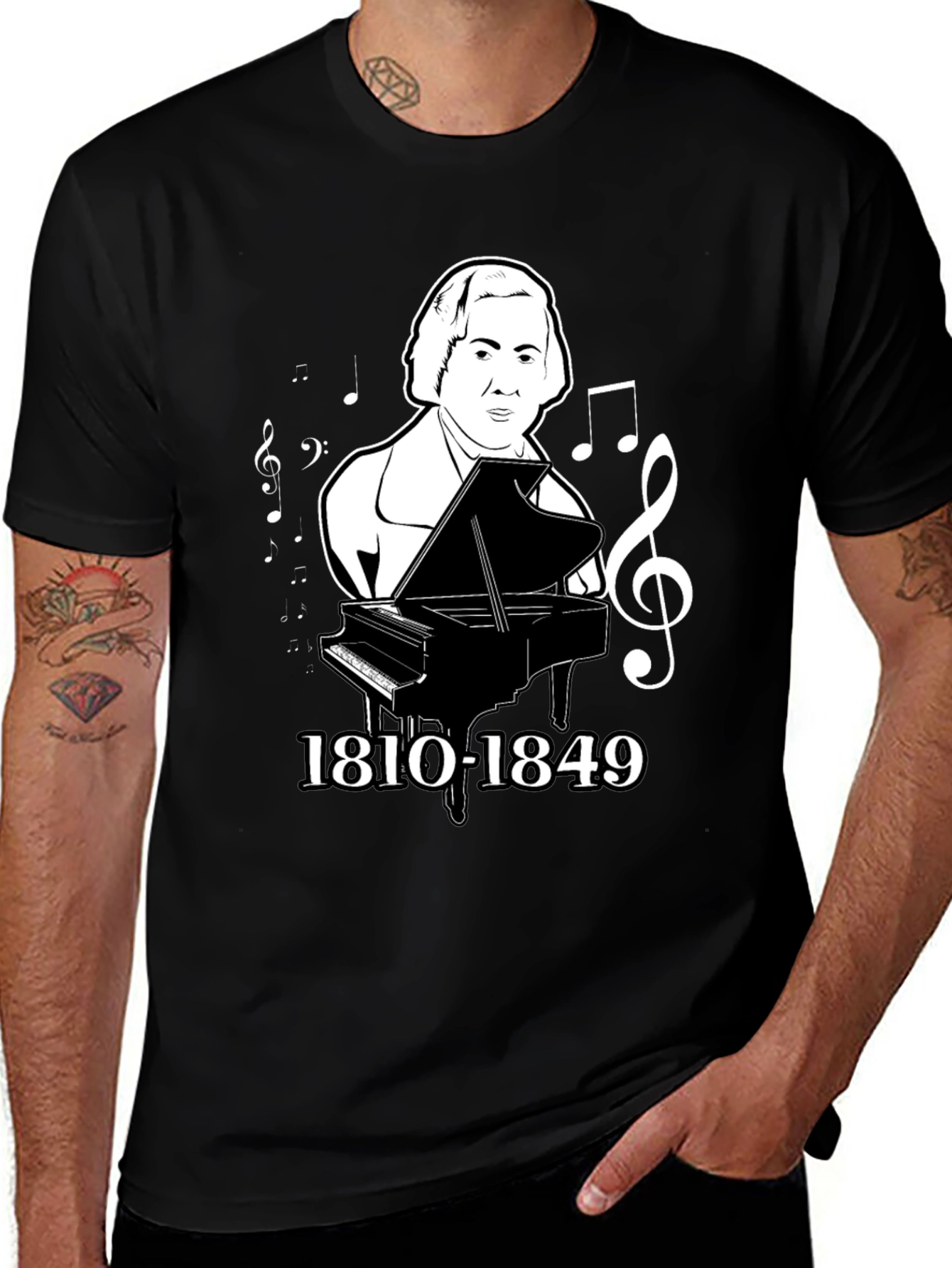 Classical Composer Piano T-Shirt - 1810-1849