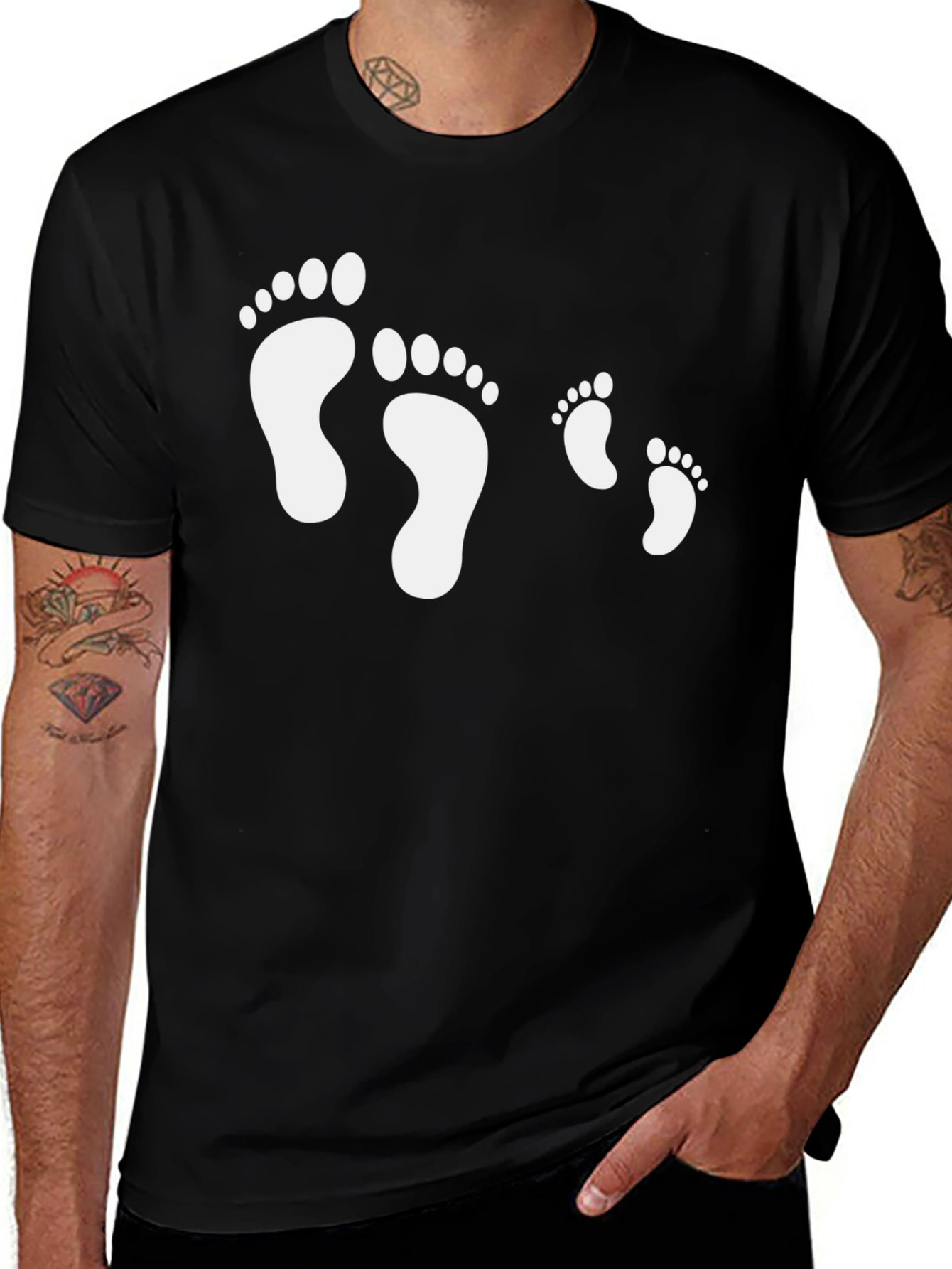 Family Footprint T-Shirt - Expecting Parents Tee