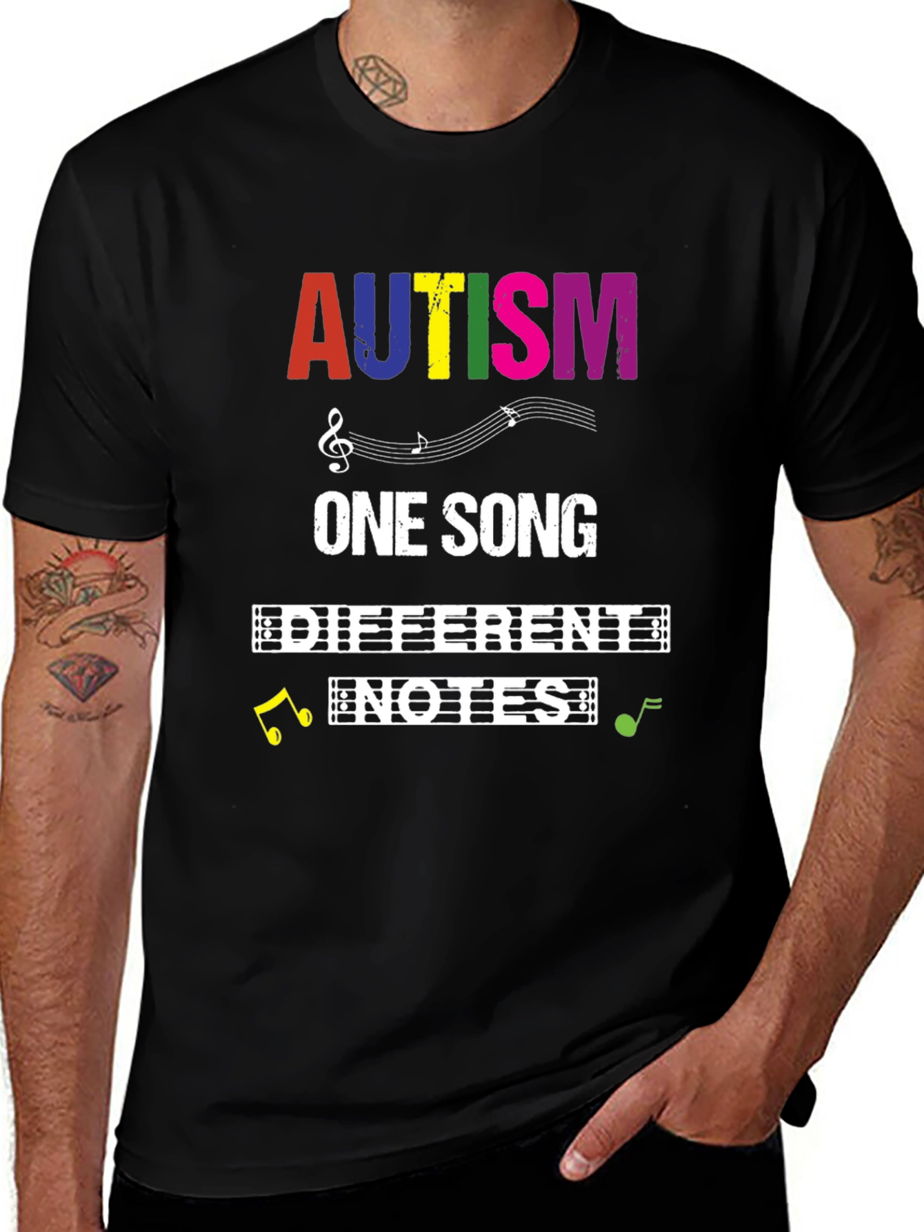 Variant 12 of Autism Awareness T-Shirt: One Song, Different Notes
