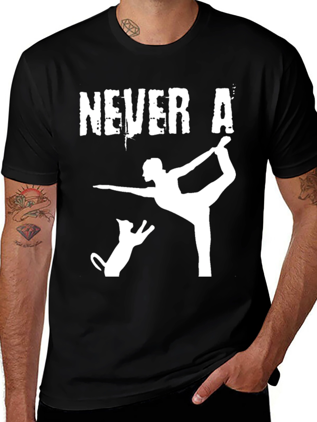 Variant 14 of Yoga Cat Graphic T-Shirt - Never A Dull Moment