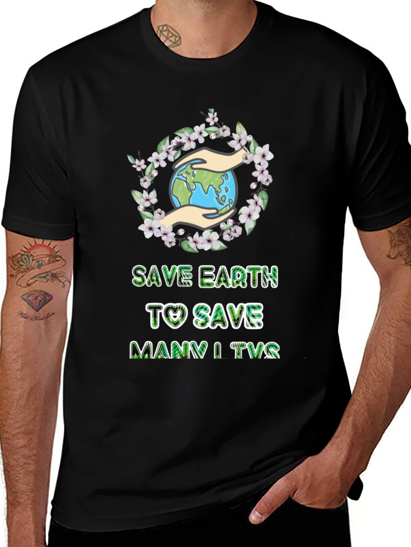 Save Earth T-Shirt: Eco-Friendly Planet Design