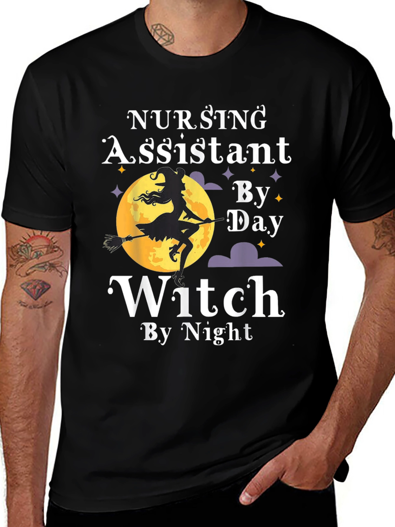 Variant 16 of Nursing Assistant Witch By Day Halloween T-Shirt