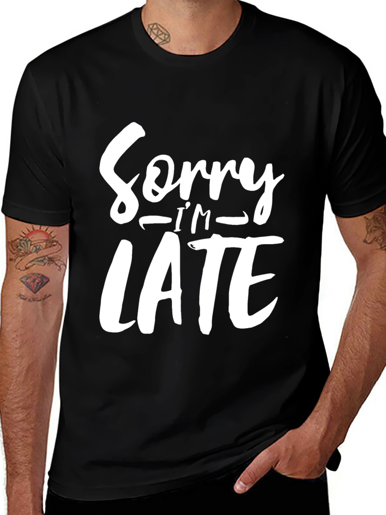 Variant 17 of Sorry I'm Late Funny Graphic Tee