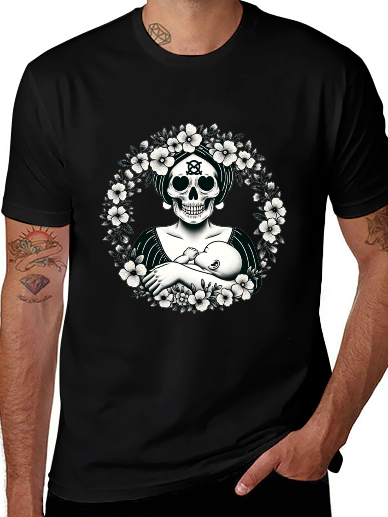 Variant 24 of Day of the Dead Mother and Child Graphic Tee