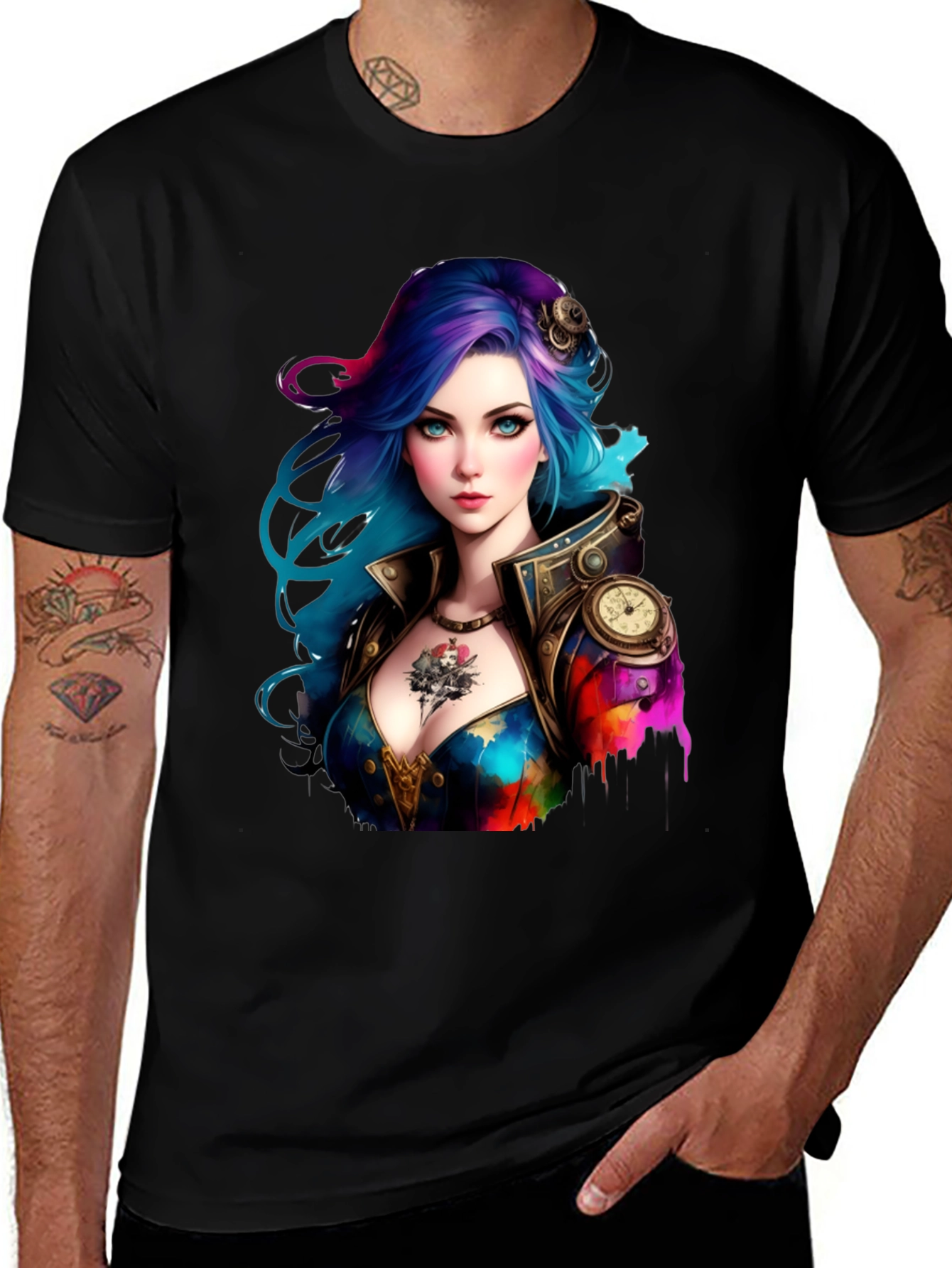 Variant 17 of Steampunk Girl Graphic Tee