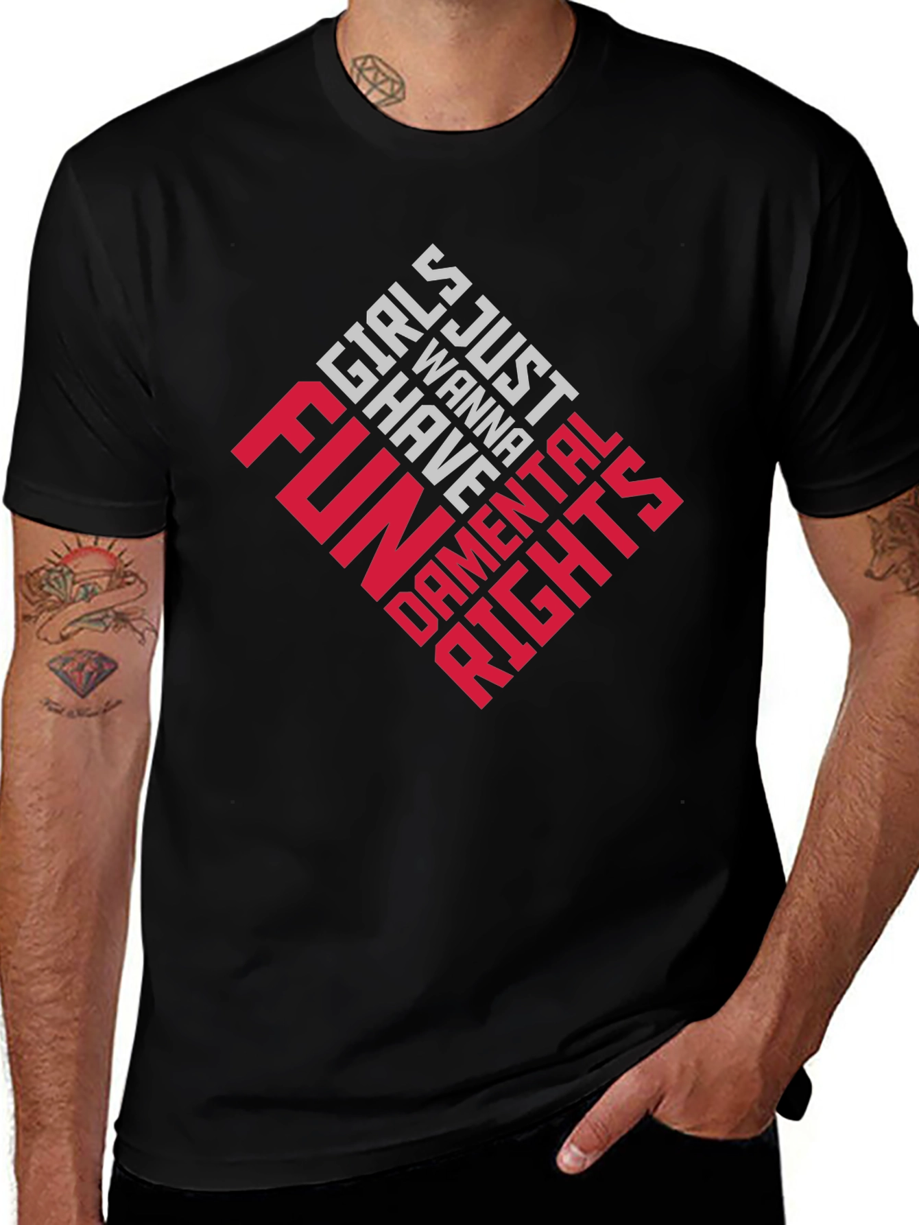 Variant 4 of Girls Just Wanna Have Fundamental Rights T-Shirt