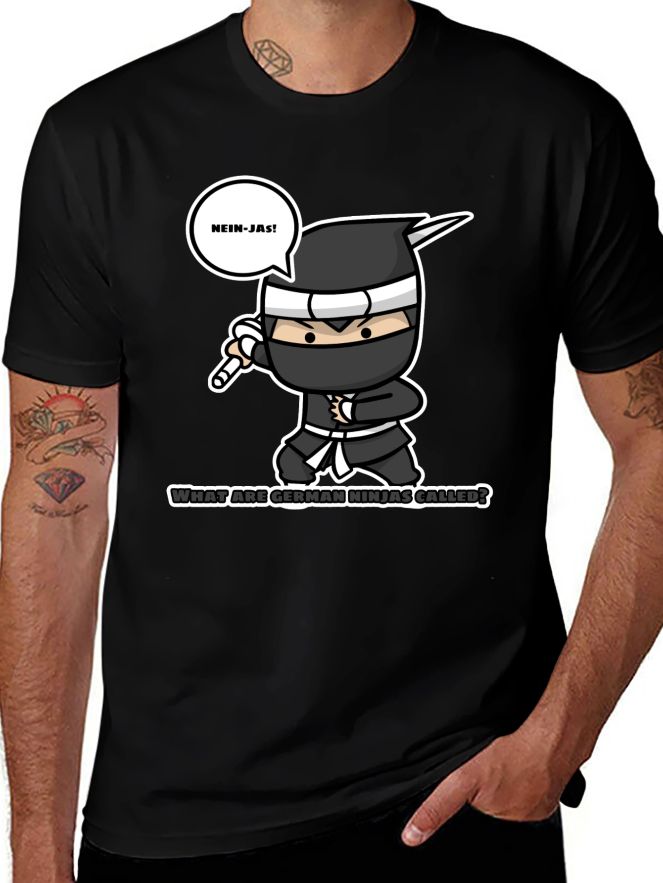 Variant 9 of Nein-jas! German Ninja T-Shirt