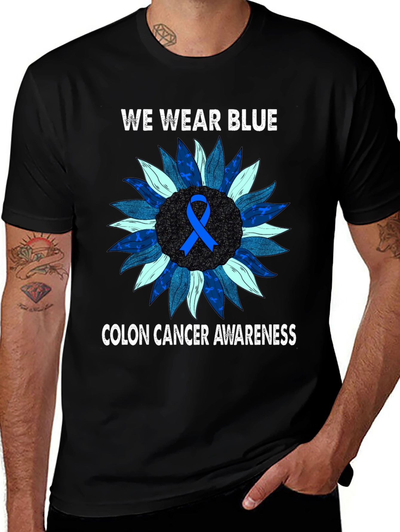 Variant 26 of Blue Colon Cancer Awareness T-Shirt