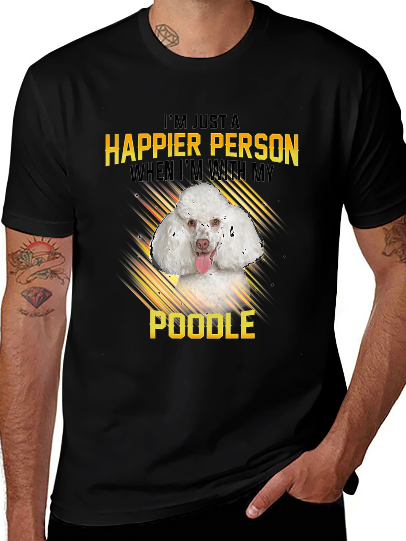 Variant 9 of Happier Person Poodle Graphic Tee