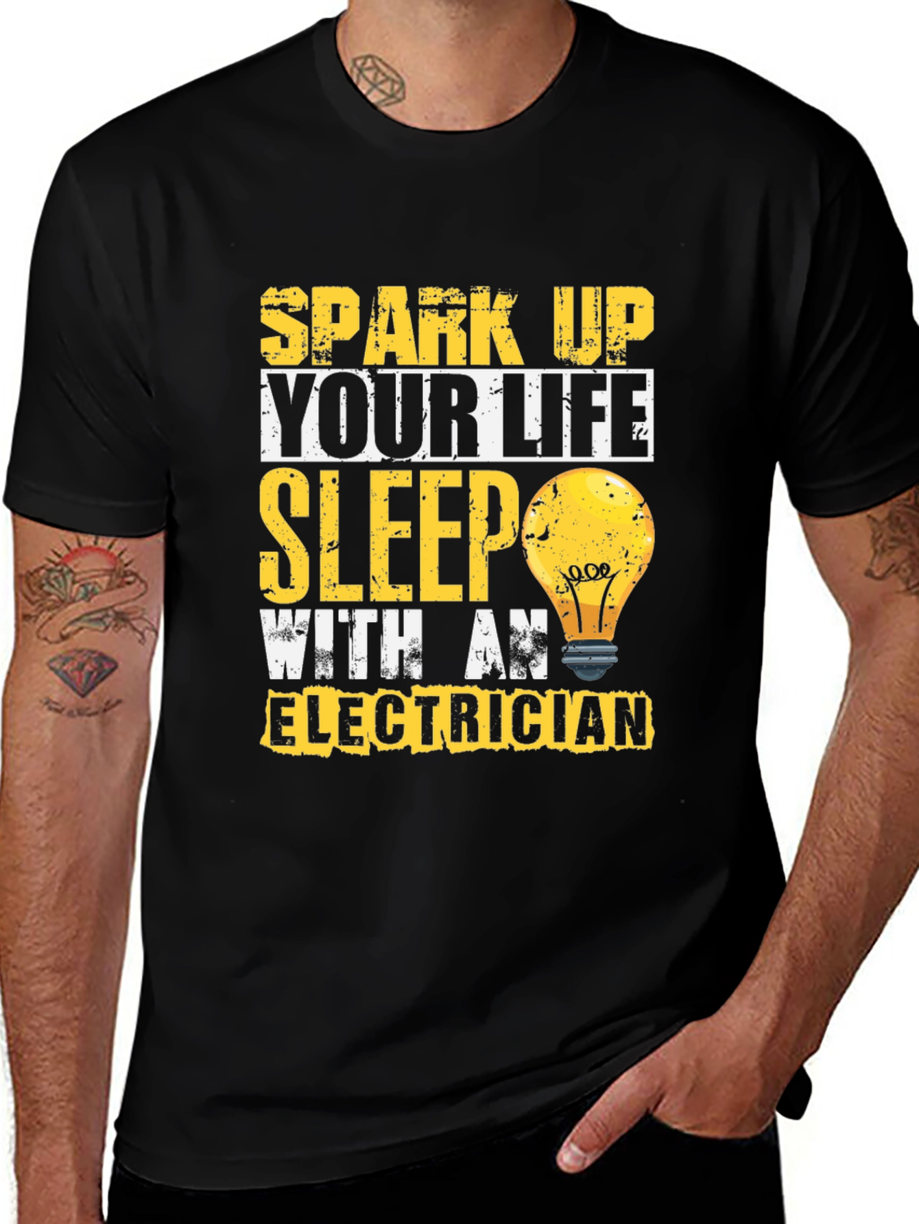 Variant 4 of Spark Up Your Life Electrician T-Shirt