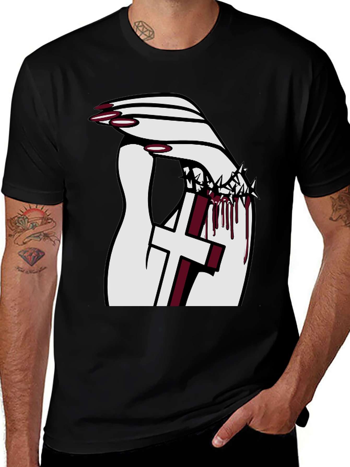 Variant 7 of Gothic Cross Crown T-Shirt