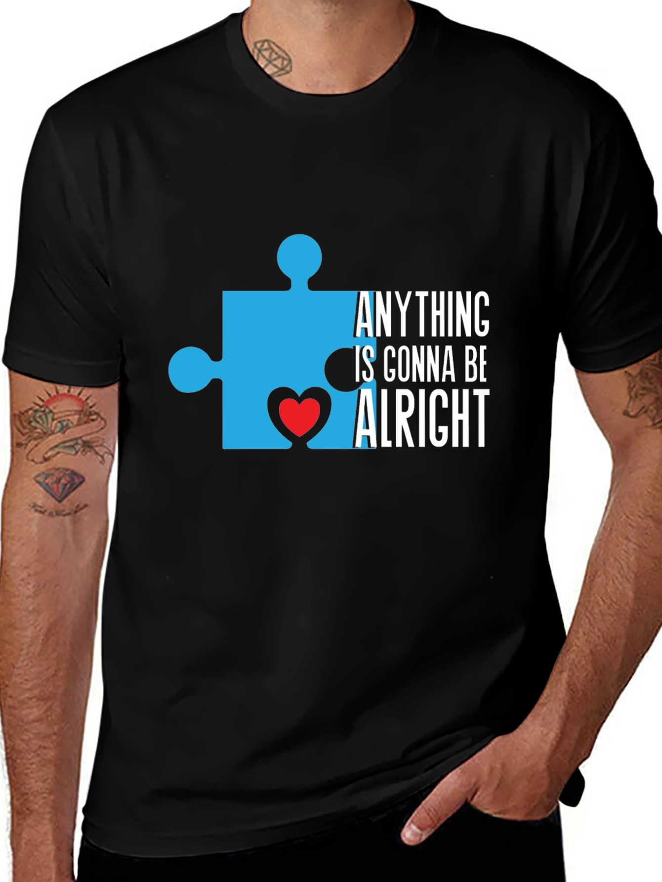 Variant 8 of Autism Awareness T-Shirt Puzzle Piece Heart