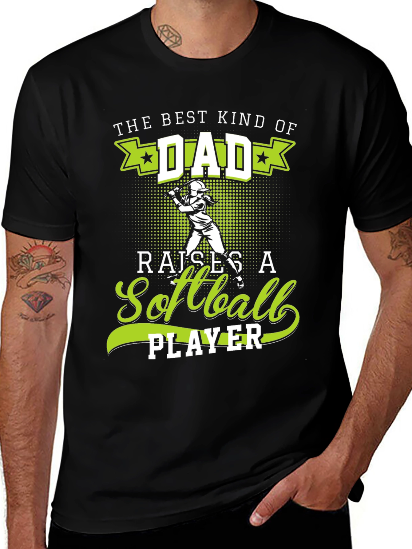 Variant 8 of Dad Softball Player T-Shirt