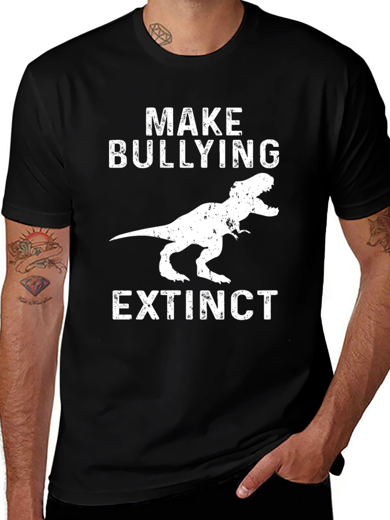 Make Bullying Extinct Dinosaur Graphic Tee