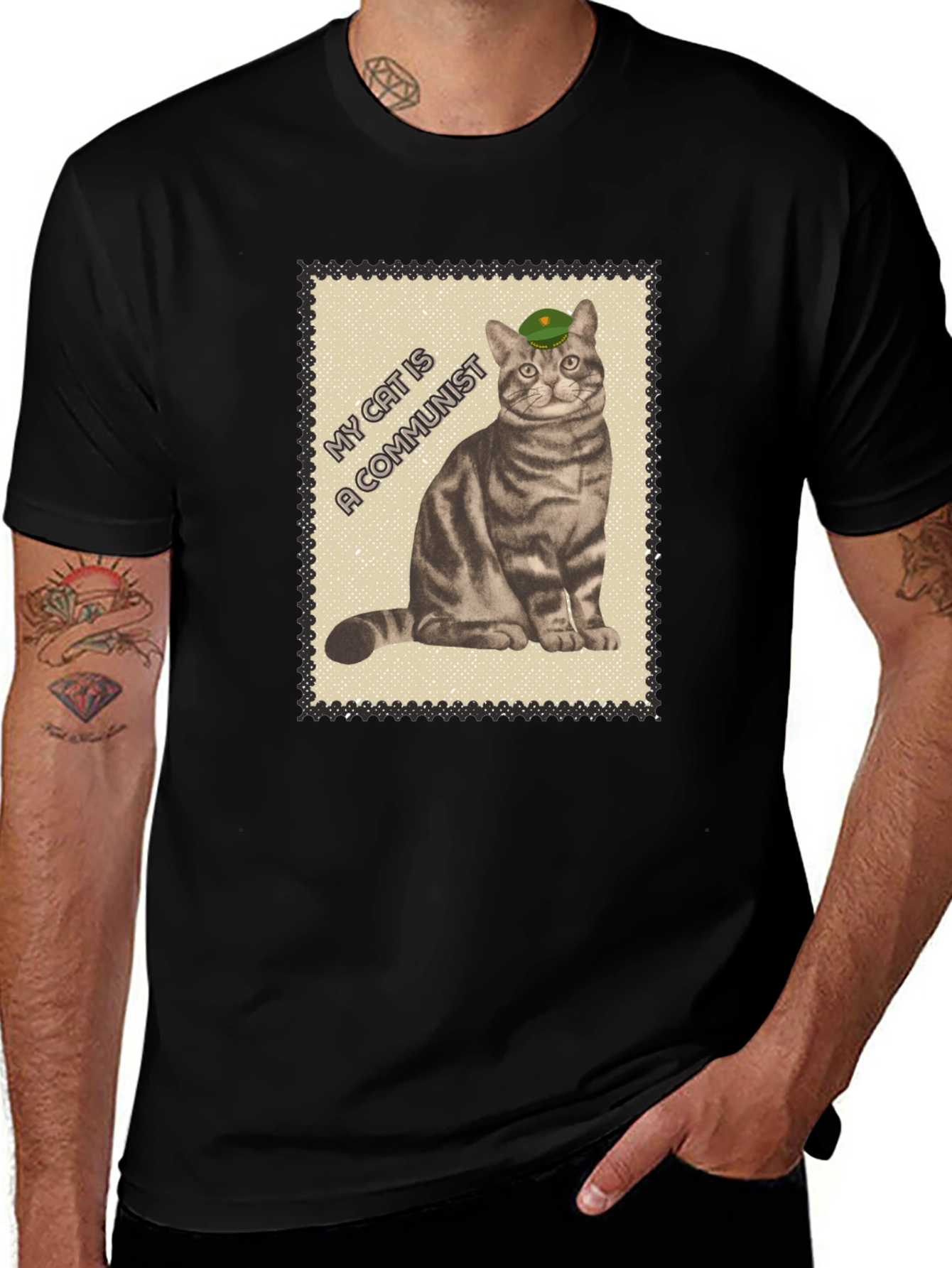 Variant 10 of Communist Cat T-Shirt - Funny Political Tee