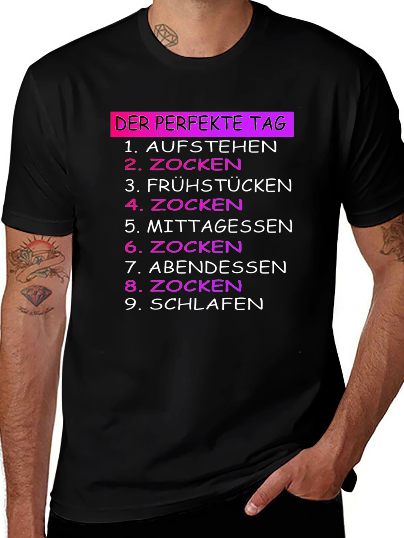 Variant 12 of Perfect Day Gamer Black T-Shirt