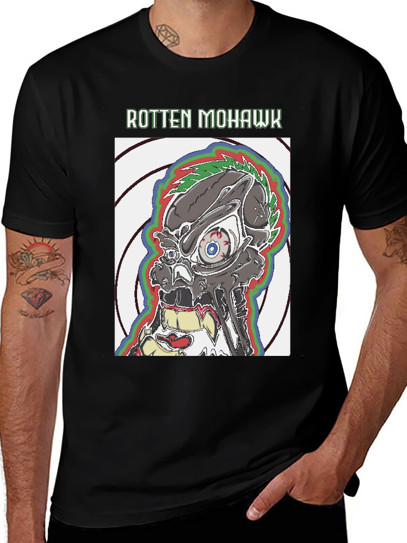 Variant 2 of Rotten Mohawk Graphic Tee - Edgy Punk Style