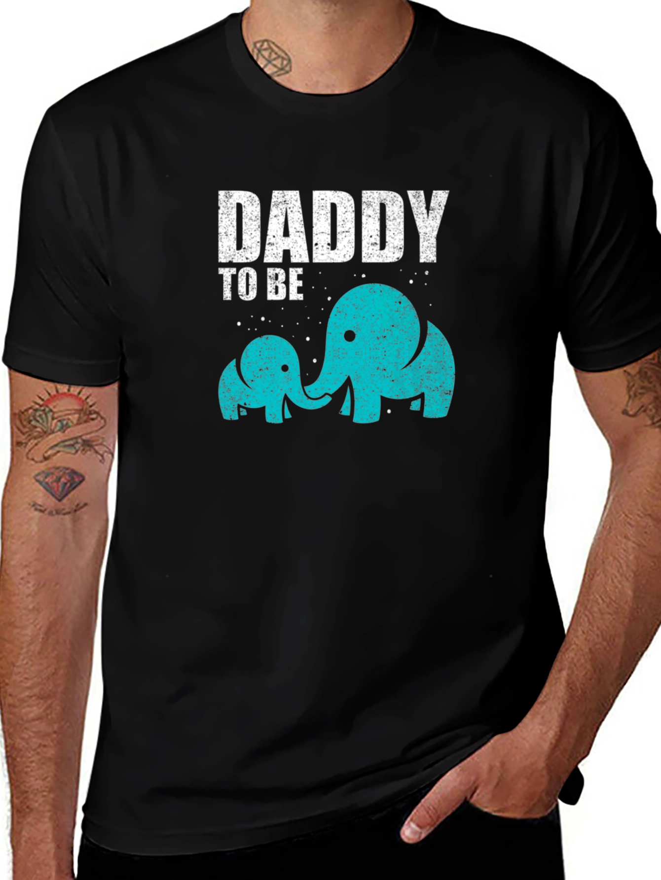 Daddy to Be Elephant Graphic Tee