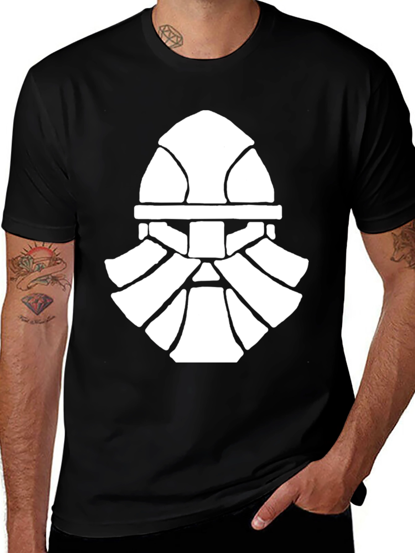 Variant 13 of Dwarf Warrior Black Graphic Tee