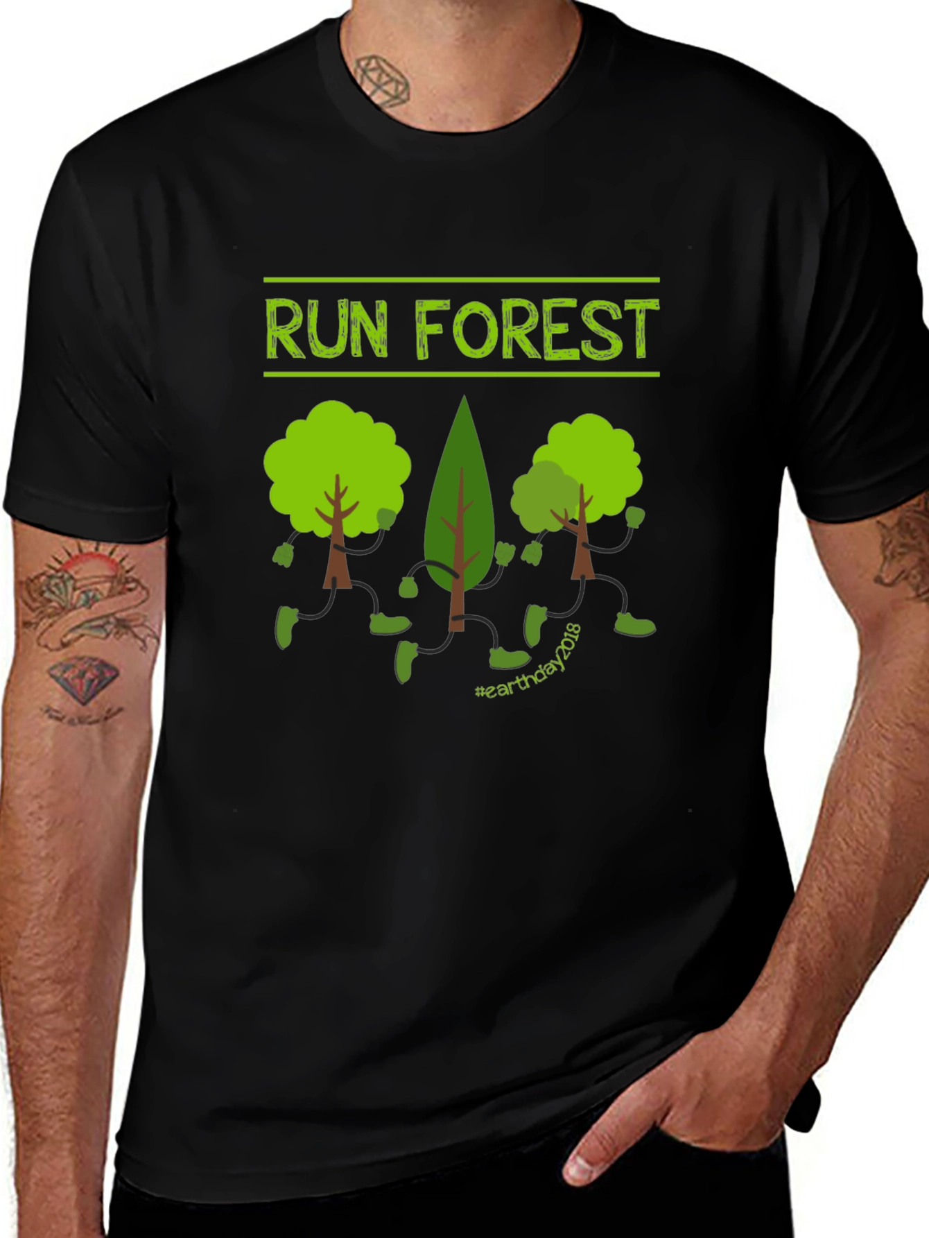 Variant 12 of Run Forest T-Shirt - Earth Day Tee