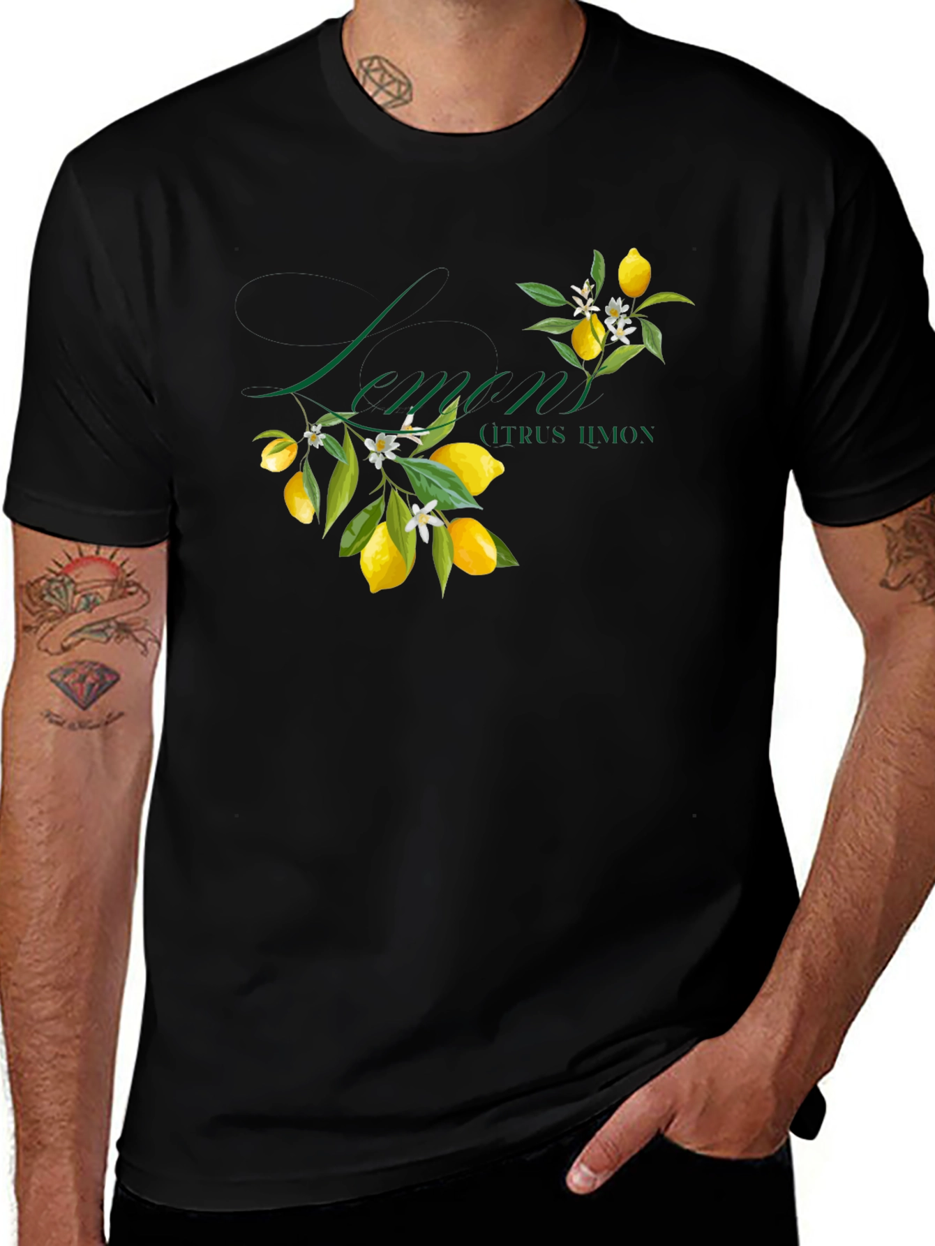Variant 16 of Citrus Limon Graphic Tee - Black Casual Shirt