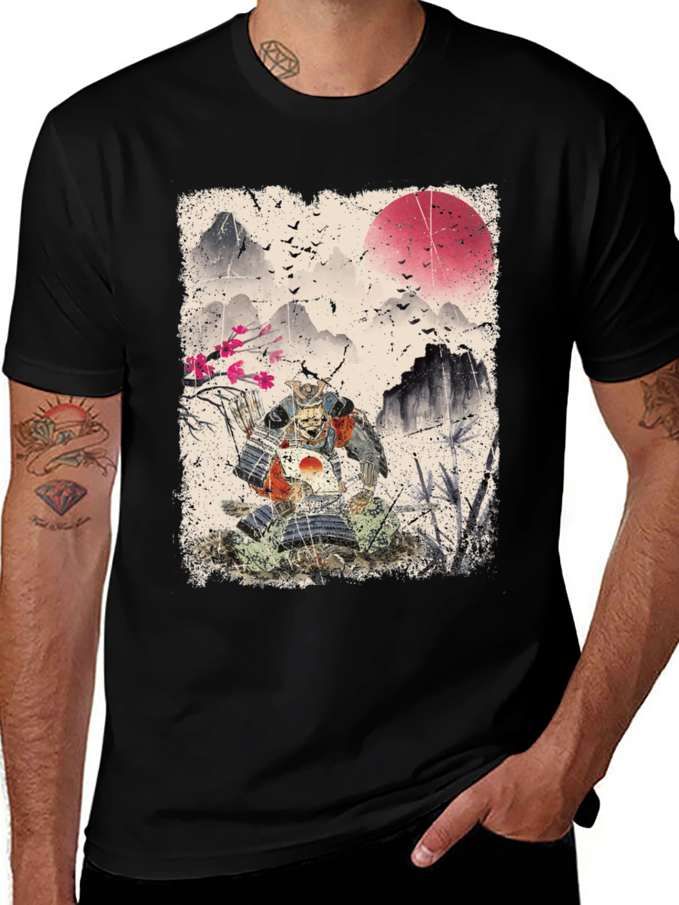 Variant 11 of Samurai Warrior Graphic T-Shirt