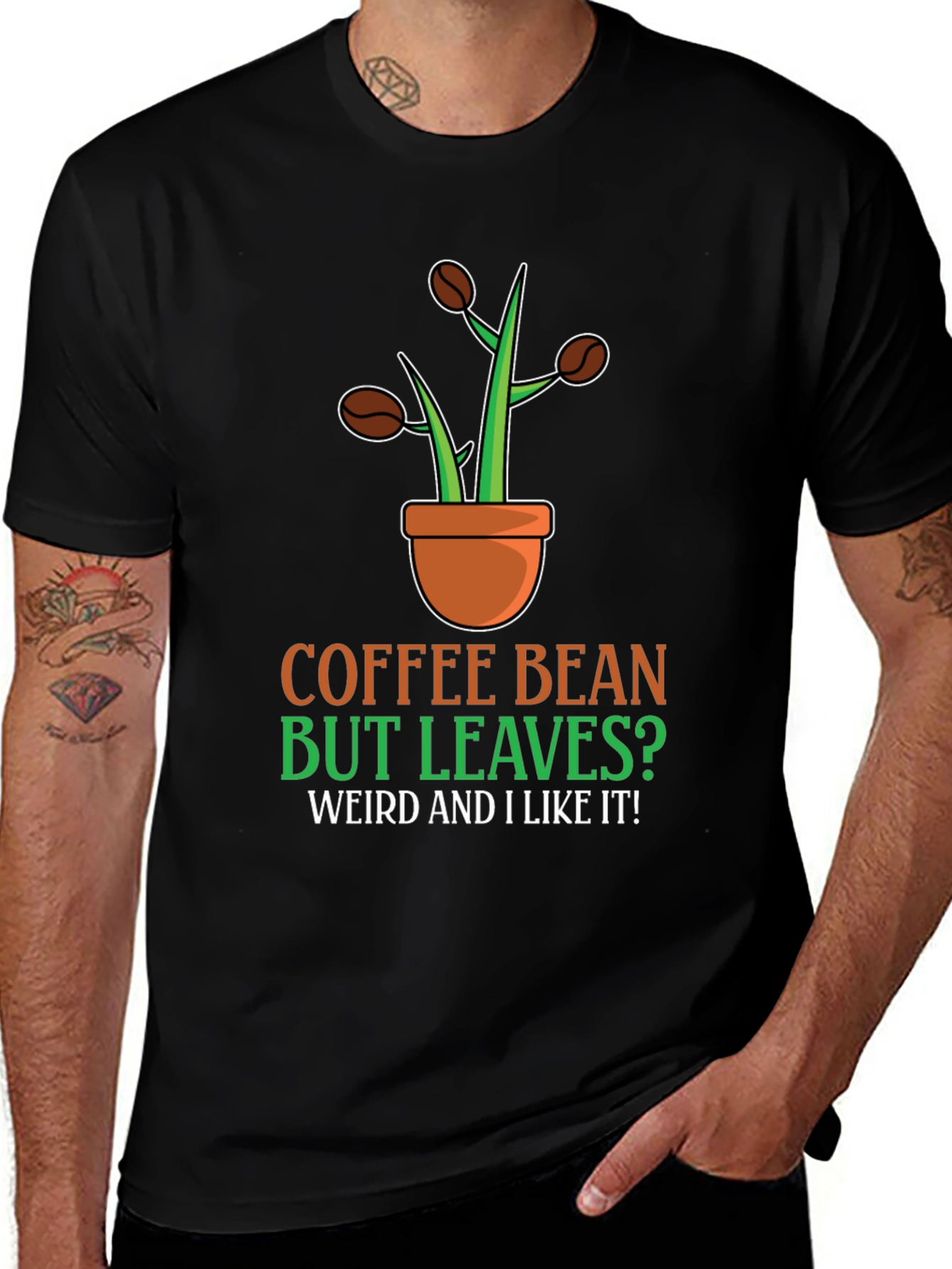 Variant 22 of Coffee Bean But Leaves Graphic T-Shirt