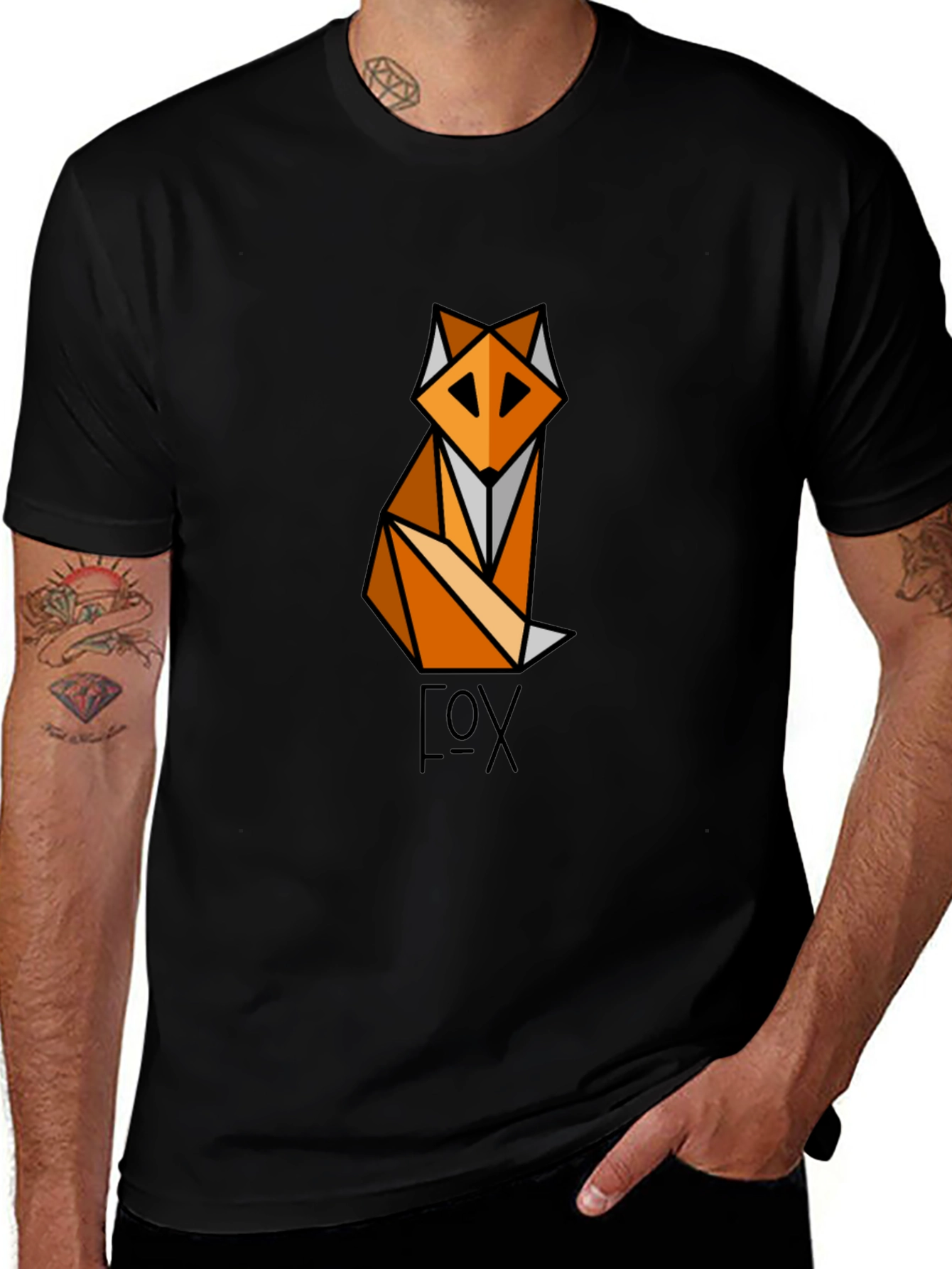 Variant 23 of Geometric Fox Graphic T-Shirt