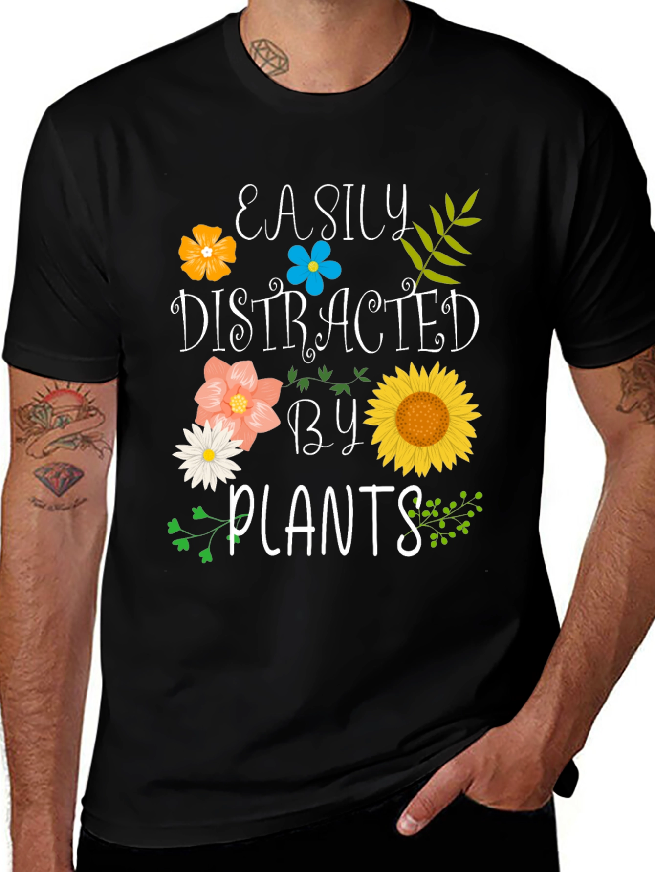 Variant 11 of Easily Distracted By Plants Graphic Tee