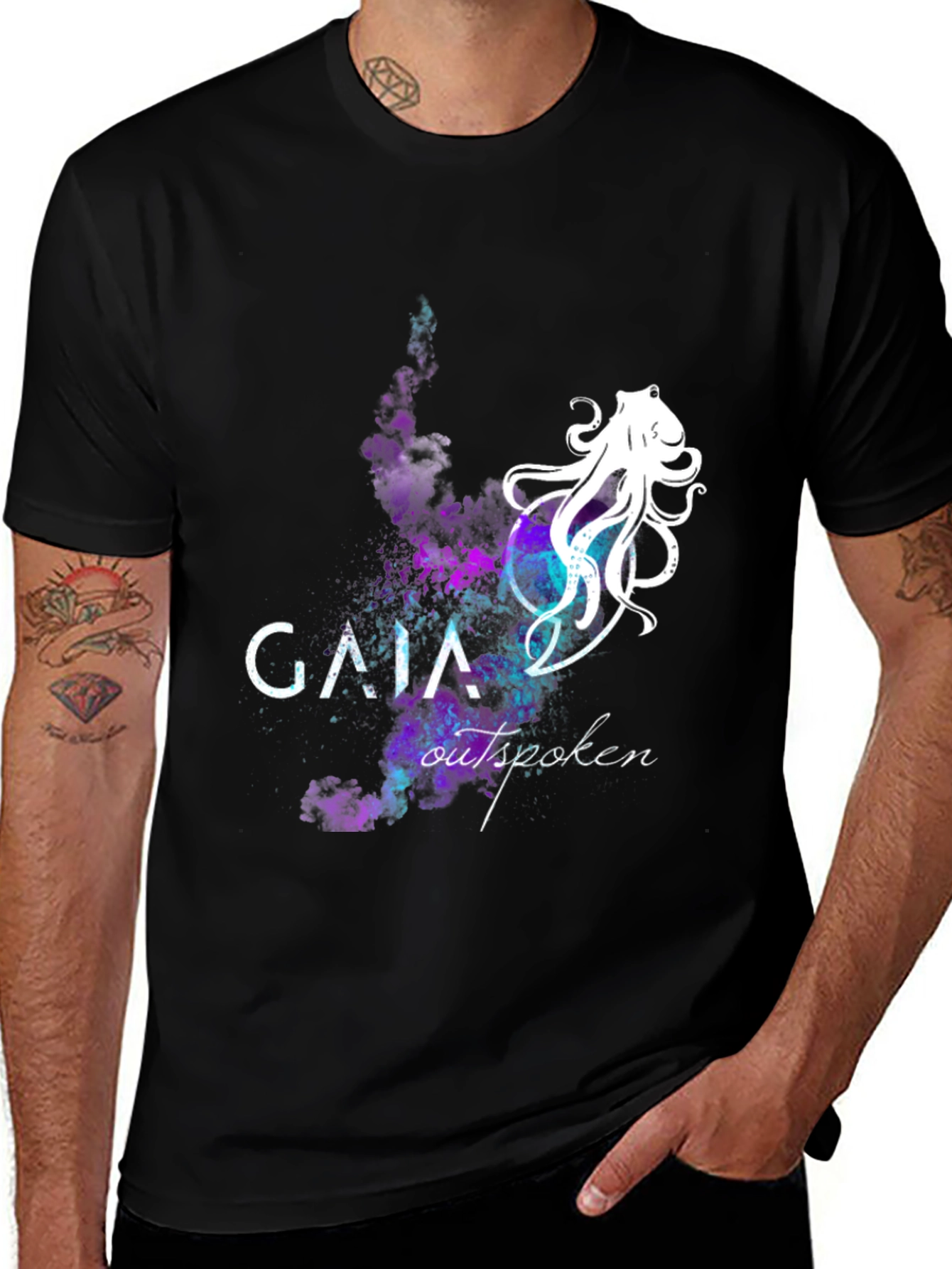 Variant 25 of Gaia Outspoken Black Graphic T-Shirt