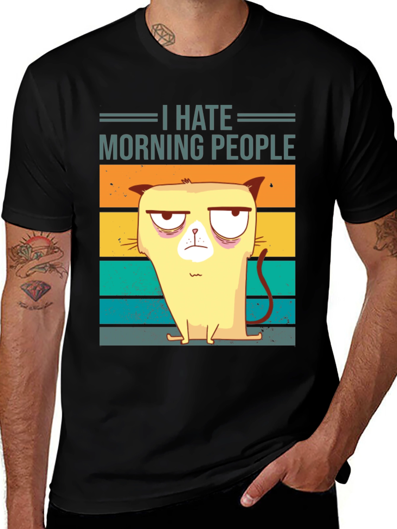 Variant 13 of Grumpy Cat "I Hate Morning People" Graphic T-Shirt
