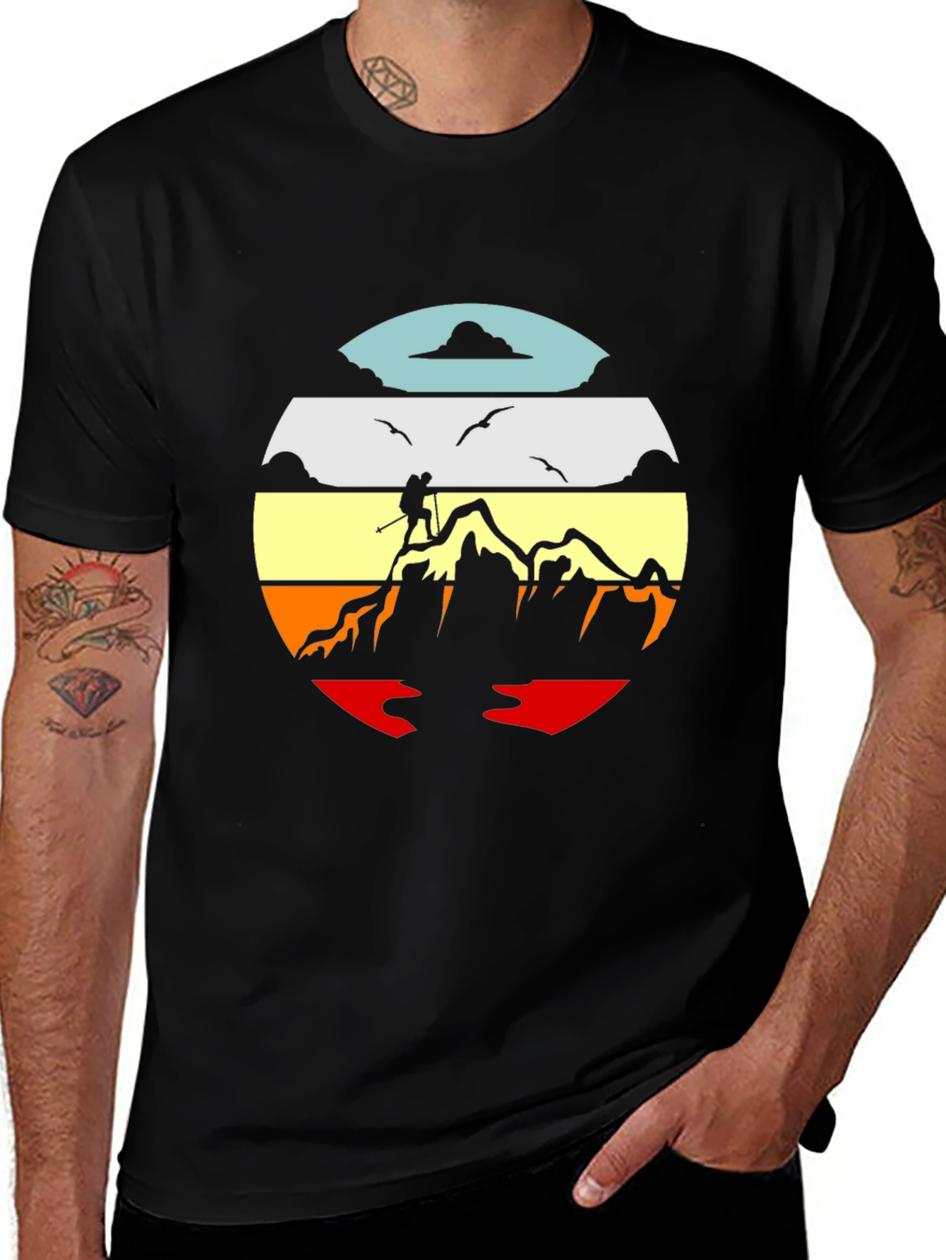 Variant 25 of Mountain Hiker Sunset Graphic T-Shirt
