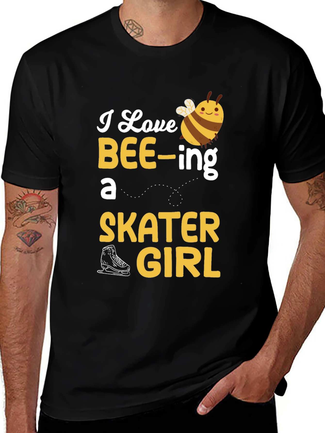 Variant 6 of I Love BEE-ing a Skater Girl T-Shirt