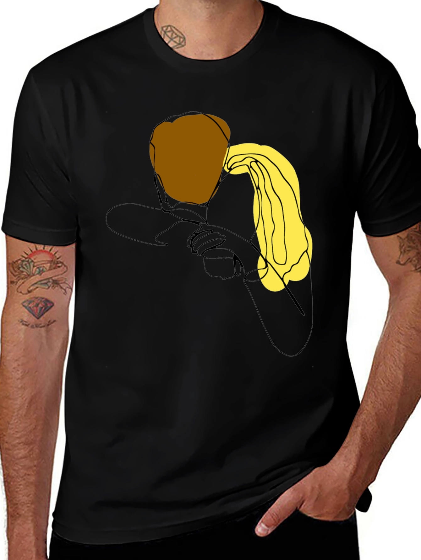 Variant 14 of Abstract Figure Graphic Print T-Shirt