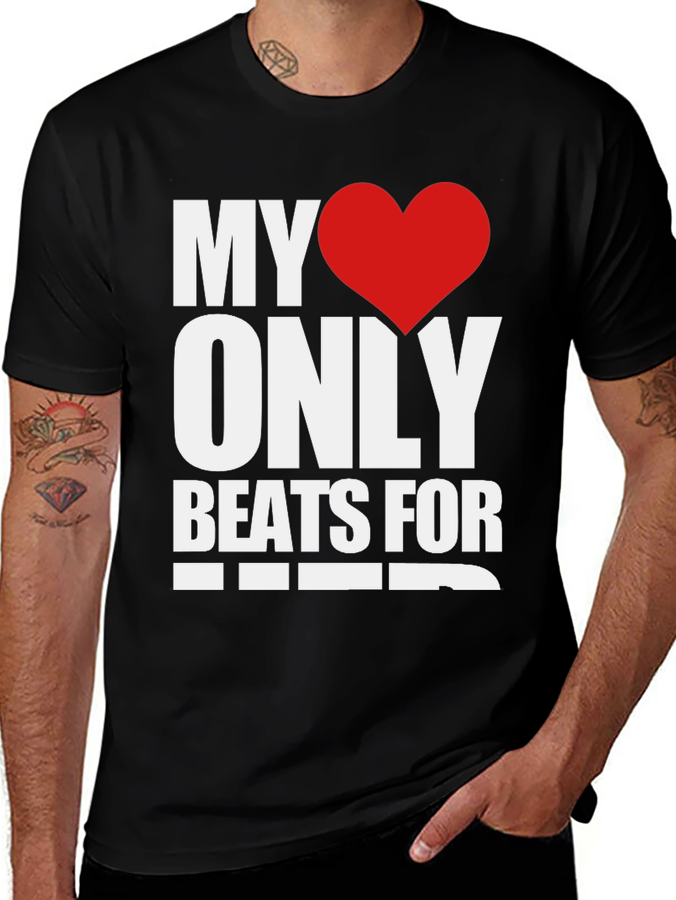 My Heart Beats For Her T-Shirt - Romantic Gift