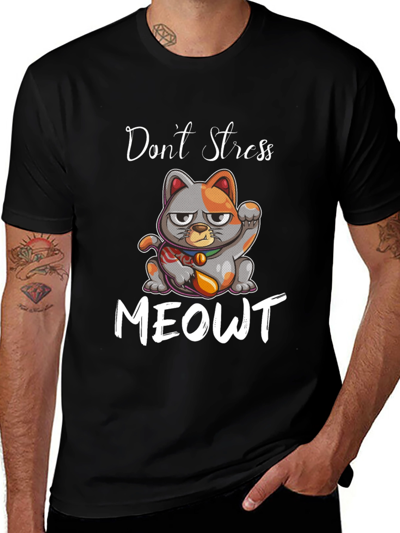 Variant 22 of Don't Stress Meowt Graphic Tee - Cat Lover's T-Shirt