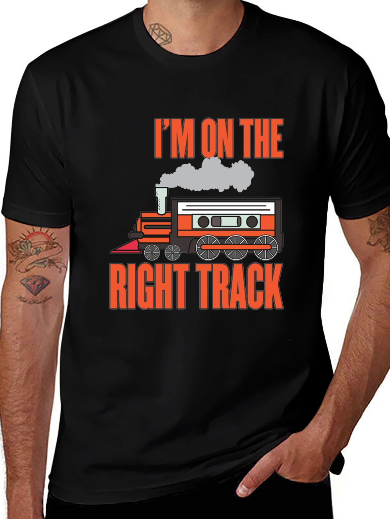 I'm on the Right Track Train T-Shirt