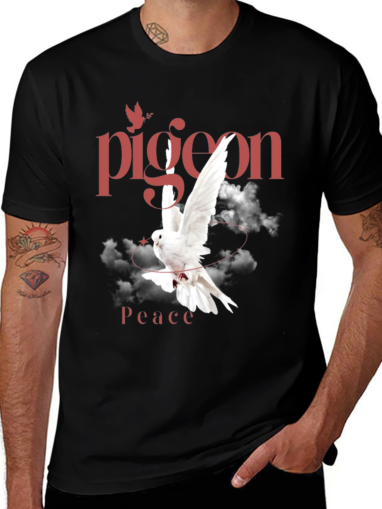 Pigeon Peace Graphic T-Shirt