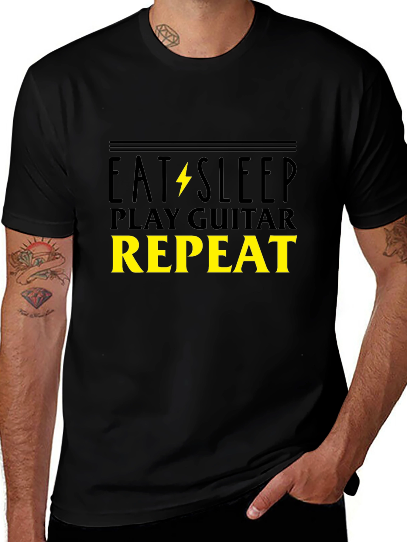 Variant 24 of Eat Sleep Play Guitar Repeat T-Shirt